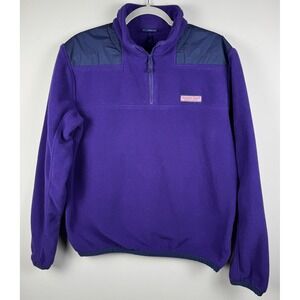 Vineyard Vines Fleece Pullover Jacket Purple  Colorblock Size Medium